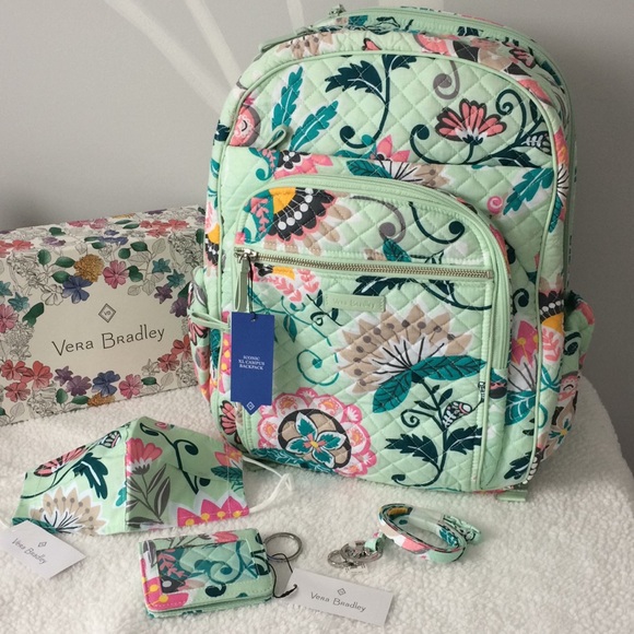 Vera Bradley Handbags - NWT Vera Bradley backpack campus id lanyard & mask